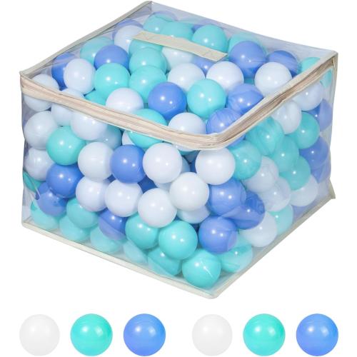 MoonxHome Ball Pit Balls for Toddlers, BPA Free Crush Proof Plastic Toy Balls for Ball Pit, Children's Pool Water Toys, Macaron Ocean Balls for Play Tent 2.15 Inch Pack of 100 200 500 800 1000