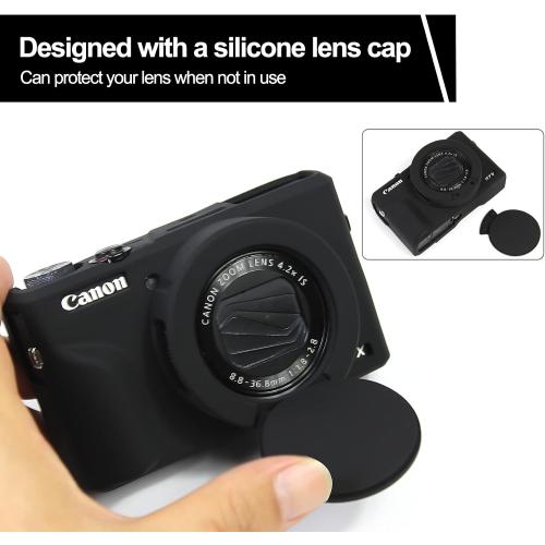 Easy Hood Camera Case Cover for Canon Powershot G7X Mark III Camera(Black)