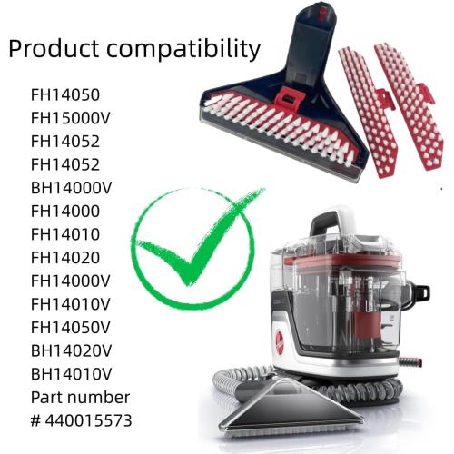 FH14050 Multi Purpose Tools Brush Replacement Parts Compatible with Hoover CleanSlate Portable Machine FH14050 FH15000V FH14052 BH14000V FH14000 FH14010 FH14020 Tough Stain Brush Tool Attachments(1 3)