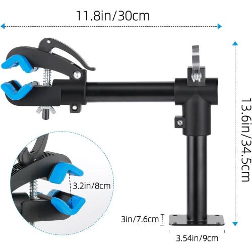 Urban Deco Bike Repair Stand Bench Mount Bike Stand Wall Mounted Bike Work Stand Bicycles Maintenance Rack Bike Clamp for Road Mountain Bike,Road Bike