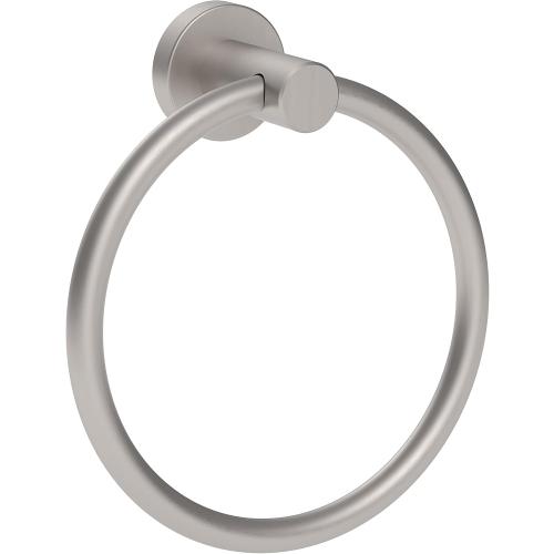 RARXTR Brushed Nickel Towel Ring, Hand Towel Holder for Bathroom Kitchen Modern Rounded Base Wall Mount SUS304 Stainless Steel