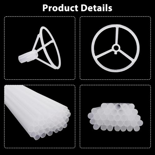 32 Sets Large Balloon Sticks with Big Cups, 15in Thickened Long Clear Bobo Balloon Holders for Anniversary Birthday Graduation Wedding Party Decorations