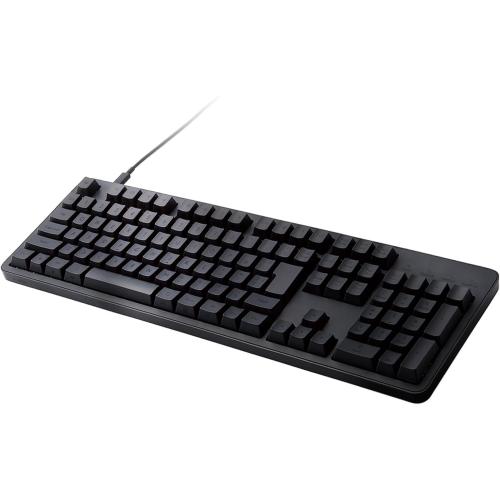 Elecom TK-MC50UKTBK Leggero Mechanical Keyboard, Wired Full Size, N Key Rollover, 50 Million Times, Heavy Duty Switch, Brown Axis, Black