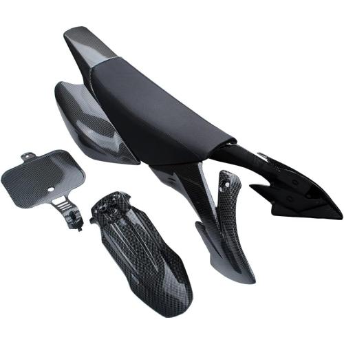 Plastic casing Simulated carbon fiber surface Fairing Body Kits Tall Foam Seat For CRF50 XR50 Pit Dirt Trail Bike 50-125cc SSR Atomik Thumpstar Kayo Pitster mini motorcycle