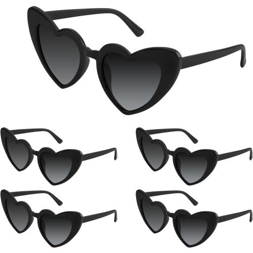 4Pack Heart Sunglasses Bachelorette Vintage Heart Shaped Glasses for Wedding Bridesmaid Party Favor