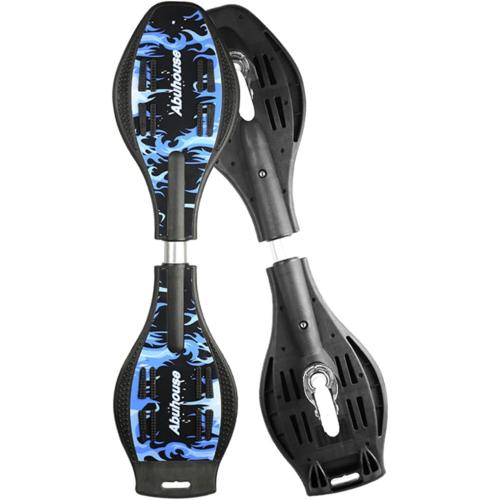 Caster Board, Deluxe Junior Skateboard with Illuminating Wheels for More Excitement,Fun and Visibility, Twistboard for Kids 8 , Upgrade Color