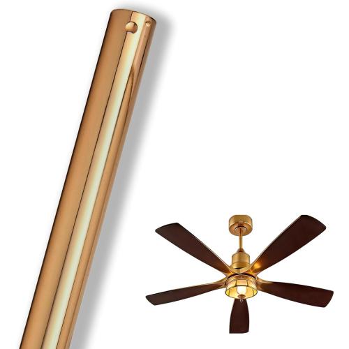 Ruiyang 24 inch Ceiling Fan Downrod with Extension Cord,2 FT Downrod for Ceiling Fan,1 inch Outside Diameter,Ceiling Boom Suitable for a Wide Range of Fans (Gold,Not Threaded)