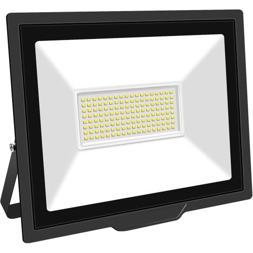 100W LED Flood Light Outdoor 10000LM Super Bright Outdoor Lights 6000K Daylight White IP66 Waterproof Security Lights for Garden, Garage, Yard, Sports Ground, Patio, Pathway Porch