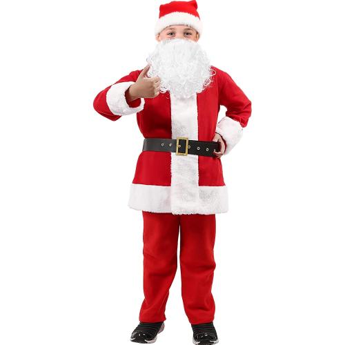 XS Boys Santa Claus Costume, Children's Santa Costume, Kids Xmas Santa Suit Christmas Outfit for Halloween Cosplay