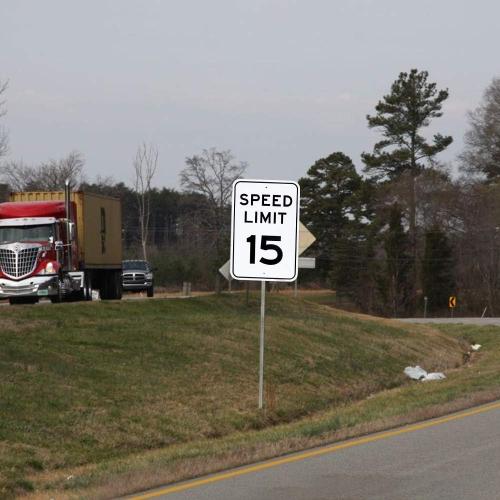 Large Speed Limit 15 MPH Sign, 18x 12 .04 Aluminum Reflective Sign Rust Free Aluminum-UV Protected and Weatherproof