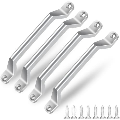 ESUDNT RV Grab Door Handle, Heavy Duty 304 Stainless Steel Metal for Camper, Trailer, Cargo Trailer, Motor Home, Boat, Automotive, Cart (4 Pack, Come with Screws)