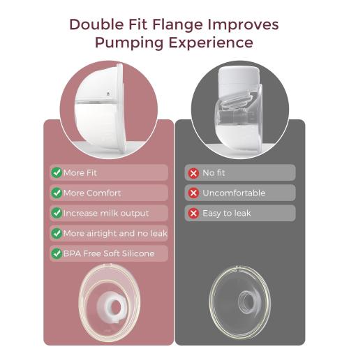 Momcozy M5 Hands-Free Wearable Breast Pump, Double-Sealed Flange for Baby-Like Comfort, 3 Modes & 9 Suction Levels, Portable Electric Pump – 24mm, 2-Pack Cozy Red