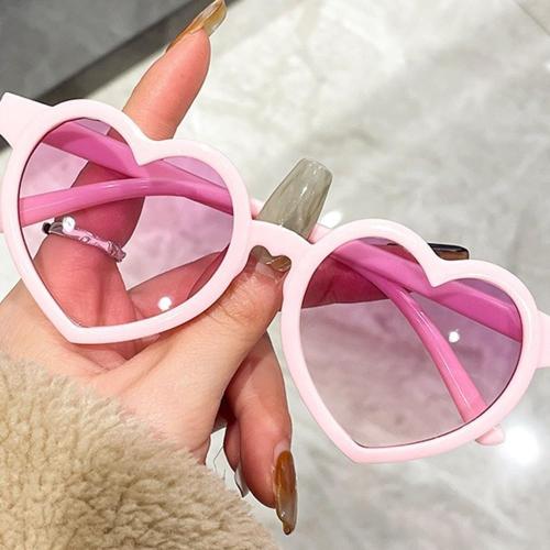 Heart Shape Sunglasses for Women,Pink Candy Color,Novelty Heart Frame Glasses for Party Performance,Cute Summer Sun Glasses