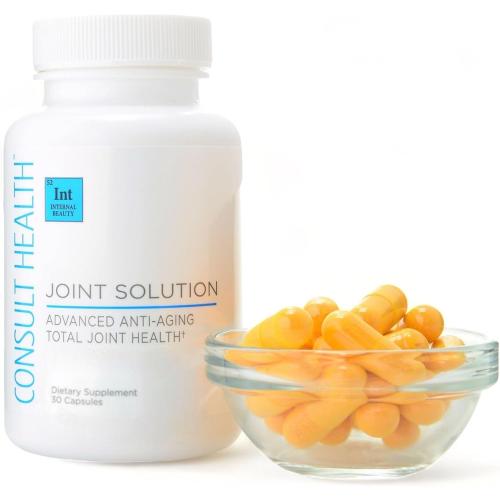 Consult Health Joint Solution Advanced Total Joint Health Dietary Supplement for Relief, Curcumin C3 Complex Turmeric for Maximum Flexibility, UC Type II Collagen, Hyaluronic Acid, 60 Capsules
