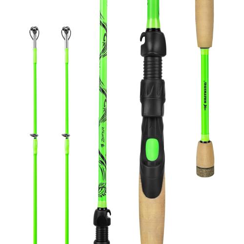 KastKing Zephyr Dual Tip Casting Rods & Spinning Fishing Rods, Lightweight KastFlex IM6 Graphite Rod, Dual Tips Section for Different Powers, Built-in Hook Keeper, PTS Power Transition System