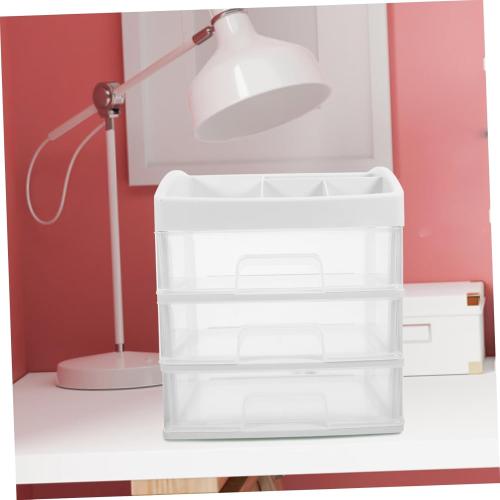 Desktop Storage Box Organizer Multi Transparent Drawer for Makeup Sundries and Office Supplies Space-saving Design for Home Dorm and Classroom Use