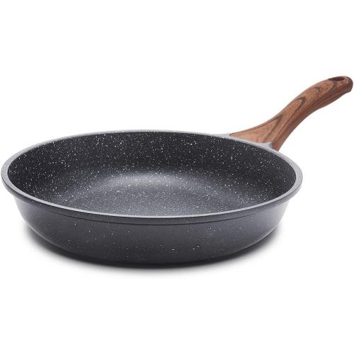 SENSARTE 12.5 Inch Nonstick Frying Pan Skillet, Swiss Granite Coating Omelette Pan, Healthy Stone Cookware, PFOA Free