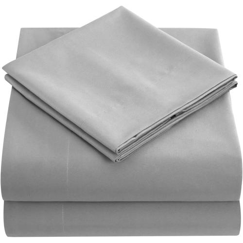 Queen Size 4-Piece Bed Sheet Set - Ultra-Soft, Breathable & Cooling Light Gray Sheets, 14 Inch Deep Pockets, Wrinkle-Free - Hotel Luxury Bedding for Women, Men, Kids