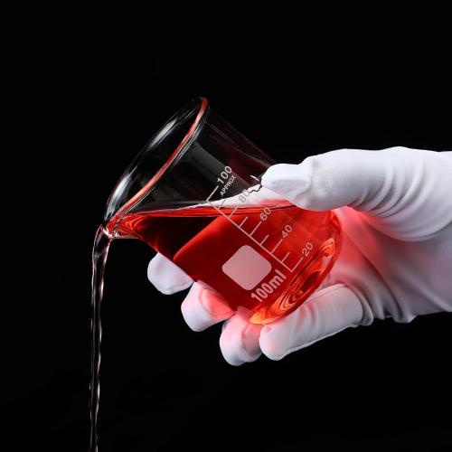 Tanlade 20 Pcs Glass Beaker, Heavy Duty Lab Beaker with Printed, High Borosilicate Class Measuring Cup Bulk Graduation for Laboratories Classrooms or Home (100ml)