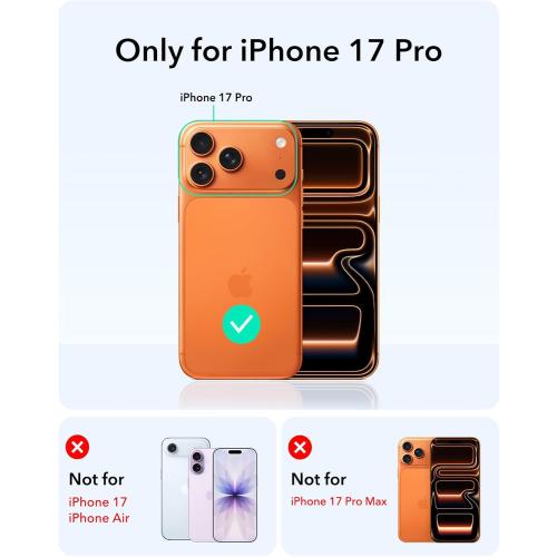 ESR for iPhone 17 Pro Case with Stash Stand, 7X Military-Grade Drop Protection with Camera Control, Shock-Absorbing Phone Rugged Cover, Compatible with MagSafe Accessories, Cyber Series, Blue