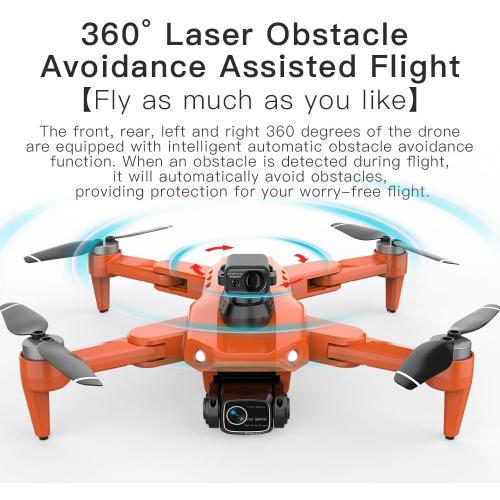 Lozenge L900 PRO SE MAX Brushless Drone with Camera for Adults 4K GPS Drone 360 °Laser Obstacle Avoidance RC Quadcopter Helicopter Dual Cameras with Storage Bag (Black, 1080P Camera&2 Battery)