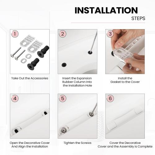 WHITE SS114 Elongated Toilet Seat Compatible with TOTO SS113/SS154/SS224/SS204, Soft Close Elongated Toilet Seat, Traditional Toilet Seat Replacement with Toilet Bolts and Nut - Cotton White