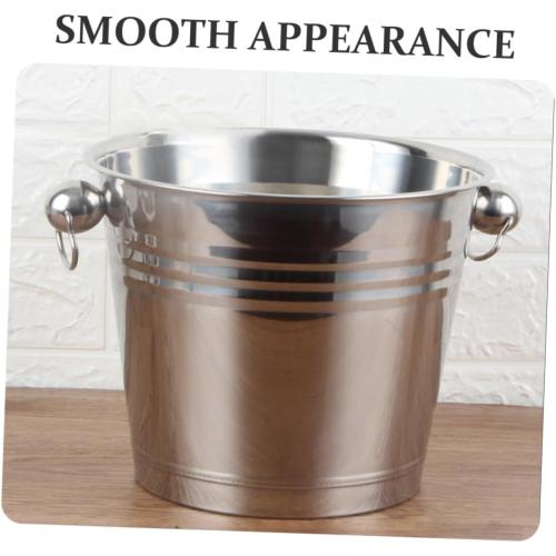SILVER Beer Bottle Bucket Ice Beer Bucket Bar Supply Stainless Steel Ice Cube Container Party Wine Holder