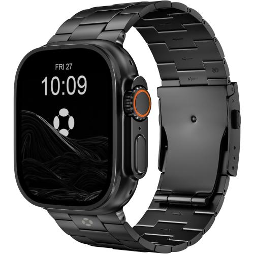 Titanium Watch Band Compatible with Apple Watch Ultra 3 & Ultra 2 1 49mm - 26mm Wide-Body Metal Apple Watch Ultra Band with Scratch Resistant DLC Coating for men - CRNS01 Business Series