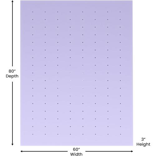 Flash Furniture  Comfortable Sleep Memory-Foam Topper, Lavender Infused Mattress Topper, Ventilated Design, CertiPUR-US Certified Foam,Queen, Purple