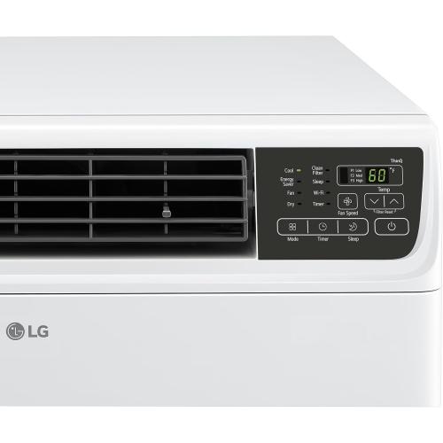 LG 23,500 BTU Dual Inverter Smart Window Air Conditioner, 230V, Air Conditioner Cools Rooms up to 1,440 Sq. Ft., Ultra Quiet Operation, with LG ThinQ, Amazon Alexa & Hey Google, White