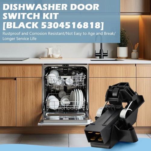 5304516818 Dishwasher Door Latch & Door Switch, Compatible with Frigi-daire Dishwasher Doors Replaces 5304525218 154543901 154758101 154543901 154722401