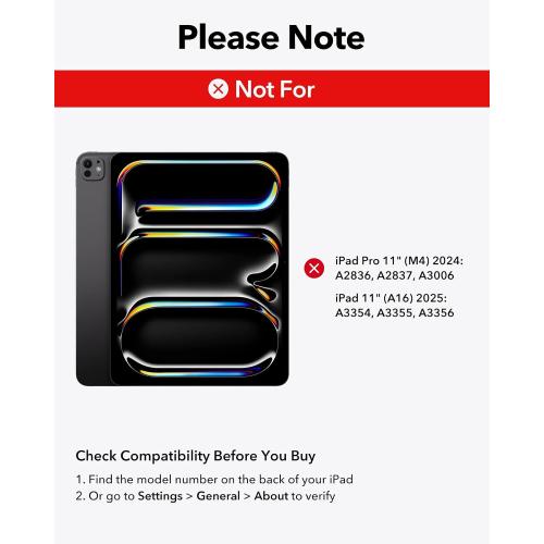 ESR iPad Air 11 inch Case with Keyboard (M3/M2, 2025/2024), iPad Pro 11 (4th/3rd/2nd/1st Gen) & Air 5/4th Magic keyboard Case, Easy-Set Floating Cantilever Stand, Precision Multi-Touch Trackpad, Black