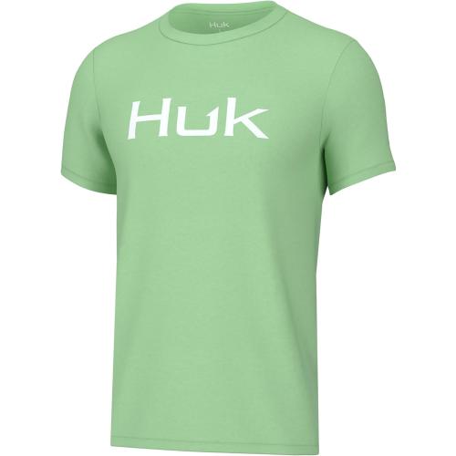 size YXL HUK Unisex Kids Performance Fishing Logo Tee, Short Sleeve T-Shirt for Kids