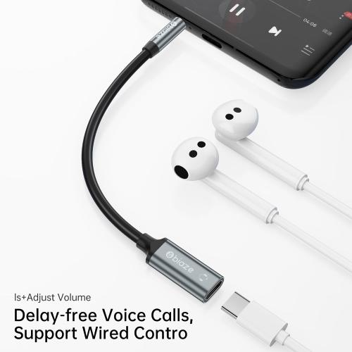 USB C Female to 3.5mm Male Audio Cable Cord Analog Cable