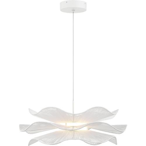 Golden Lighting Whisper Integrated LED Pendant in Matte White