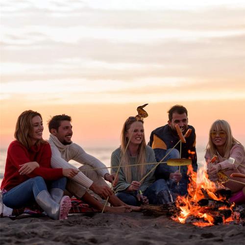 Smores Sticks 36 Long 5 mm Thick, 120 PCS Marshmallow Roasting Smore Sticks Bamboo, Disposable Marshmellow Sticks Camping Heavy Duty SMores Skewers for Outdoor Fire Pits Campfires Hot Dog Sausage