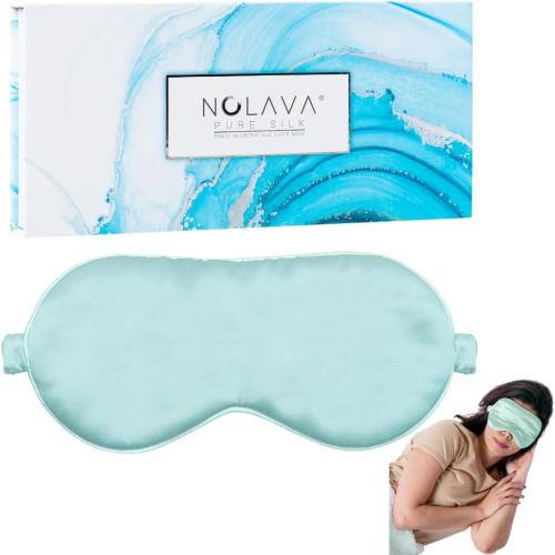 100% 22Momme Mulberry Silk Sleep Mask, Filled with Premium Mulberry Silk, Silk Eye mask for Sleeping Women, Sleep mask for Side Sleepers Perfect fit Adjustable Light Blocking Silk Sleep mask Gift