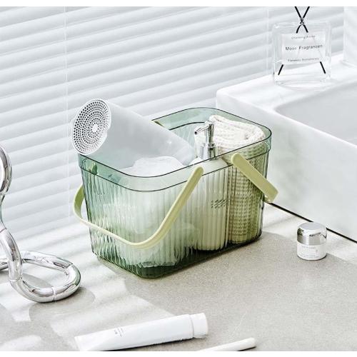 Dorm Storage Organizer, Portable Shower Caddy Plastic, Plastic Shower Caddy Basket Tote For Bathroom College Dorm Acrylic Container for Shower 10.4×6.9×6.7inch,Transparent Green