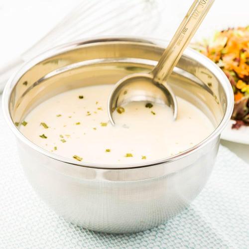 Restaurantware Met Lux 2 Quart Metal Mixing Bowls 1 German Deep Flour Bowl - Corrosion-Resistant Dishwasher-Safe Stainless Steel Metal Prep Bowl Durable For Baking And Cooking