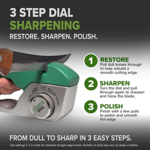 5-in-1 Knife Sharpener for Straight & Serrated Knives
