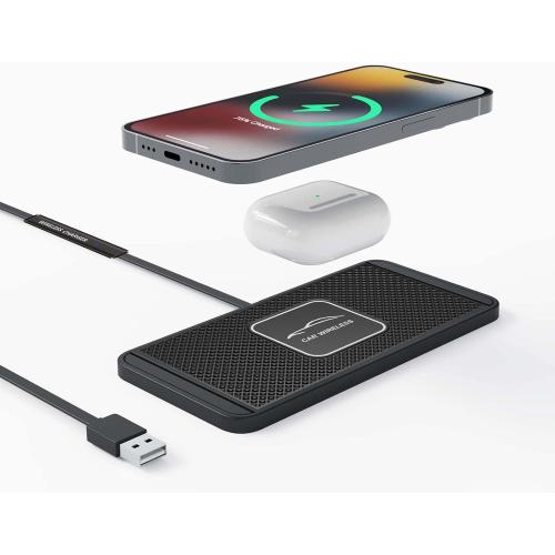 Wireless Car Charger Qi Charging Pad Fast 15W 10W 7.5W Quick Charge Adapter for iPhone 14 13 12 Mini 11 Pro Max 8 Plus X XR Xs Airpods LG Samsung Note Galaxy Buds S9 S10 S20 S21 S22 S23 Android Phones
