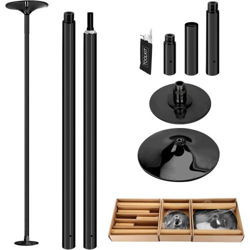 PRIOR FITNESS Premium Dance Pole Removable 45mm Spinning & Static Dancing Pole Heavy-Duty Steel Pole Dancing Pole, Adjustable Height Professional Grade Excellent for Home Exercise Club Gym