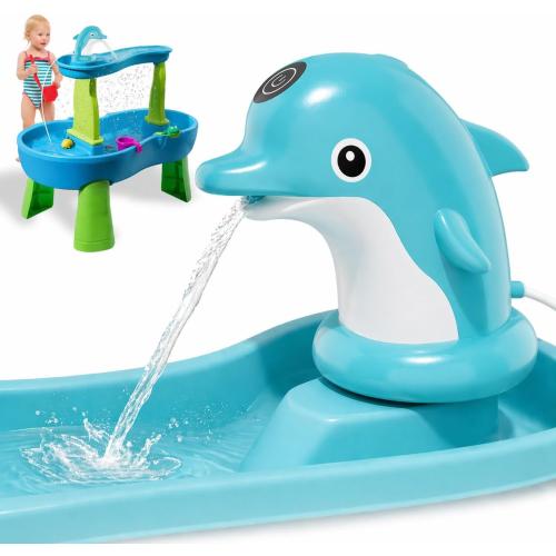 Dolphins Water Table Pump, Cordless Rechargeable Pump for Water Tables