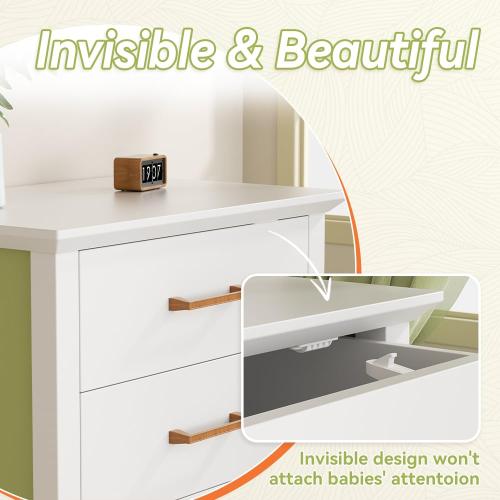 SAFELON 12 Pcs Baby Safety Cabinet Locks Childproof Drawer Locks with Screws, Kids Latch for Drawers and Cabinets, Works with Most Cabinets and Drawers.