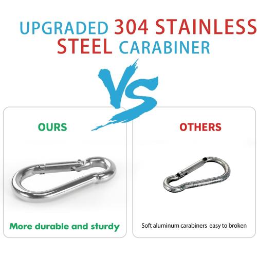 Flag Pole Rings, Aluminum Alloy Flag Pole Clips Swivels 360° Rotating Anti Wrap Mounting Ring with Carabiner, Flag Pole Kit Parts (Φ:1 Inch -Pack of 4(Black))