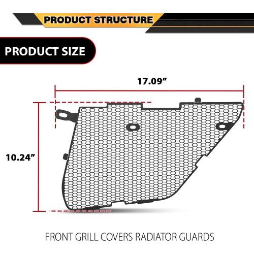 Front Grill Covers Radiator Guard Compatible with Chevy Corvette C8 2020-2024, Not Fit for Z06 Models, for Z51 Models
