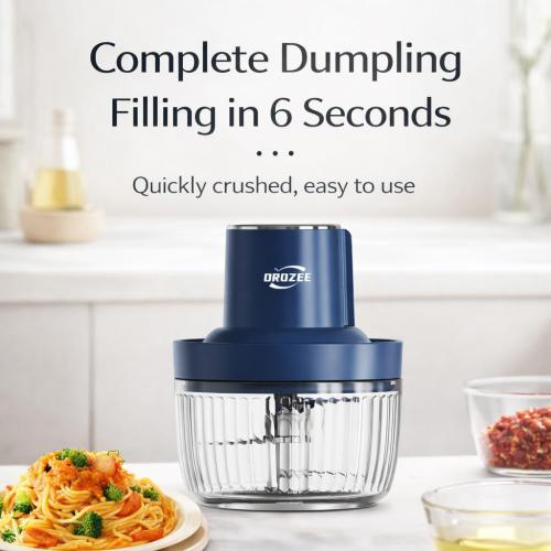 Deluxe Food Processor, Electric Food Chopper with 1.8L (8 Cup) Capacity Glass Bowl Powerful 300W Meat Grinder Vegetable Chopper (middle)