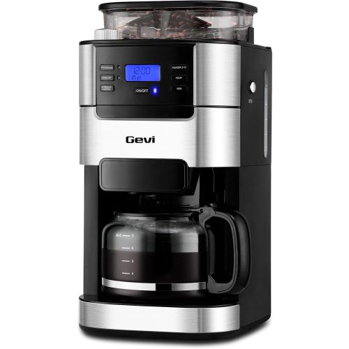Gevi Coffee Grinder Electric,Coffee Bean Grinder with 35 Grind Settings for Espresso,Drip,French Press,Burr Coffee Grinder for Home Use,Anti-static Design,Black