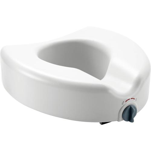 Medline 5 Raised Toilet Seat with Lock, No Arms, White, 400 lb Capacity - Easy Installation - Elderly & Disabled Bathroom Aid