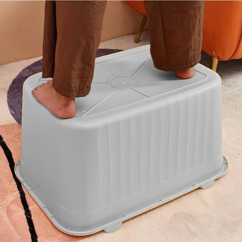 Extra Large Cat Litter Box 25.2 L x 18 W x 14 H Jumbo Cat Litter Box for Multi Cat Households, High Sided Litter Box& Top Entry,Anti-Splashing Kitty Litter Box Easy Cleaning.Gray